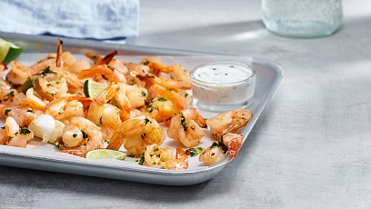 Garlic lime grilled shrimps