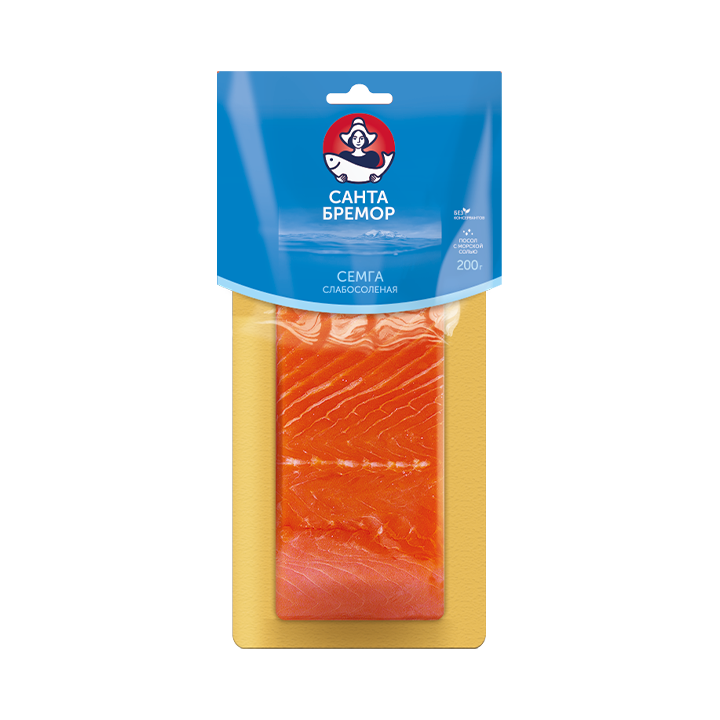 Lightly salted salmon fillet-portion