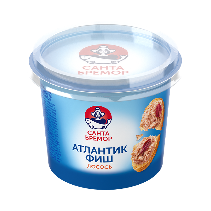 Cod fish fillet spread "Atlantic fish" with salmon
