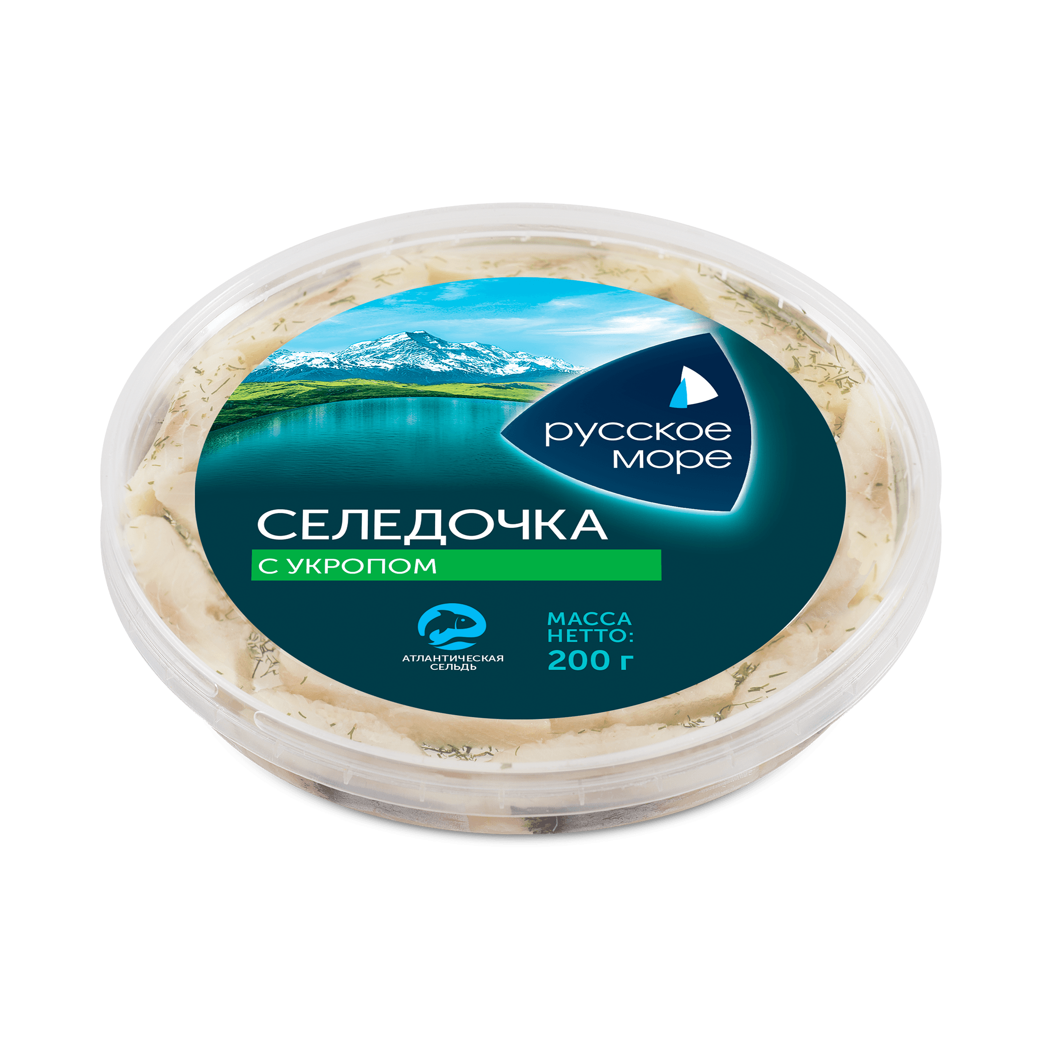 Herring fillet pieces "Russian sea" with dill in oil