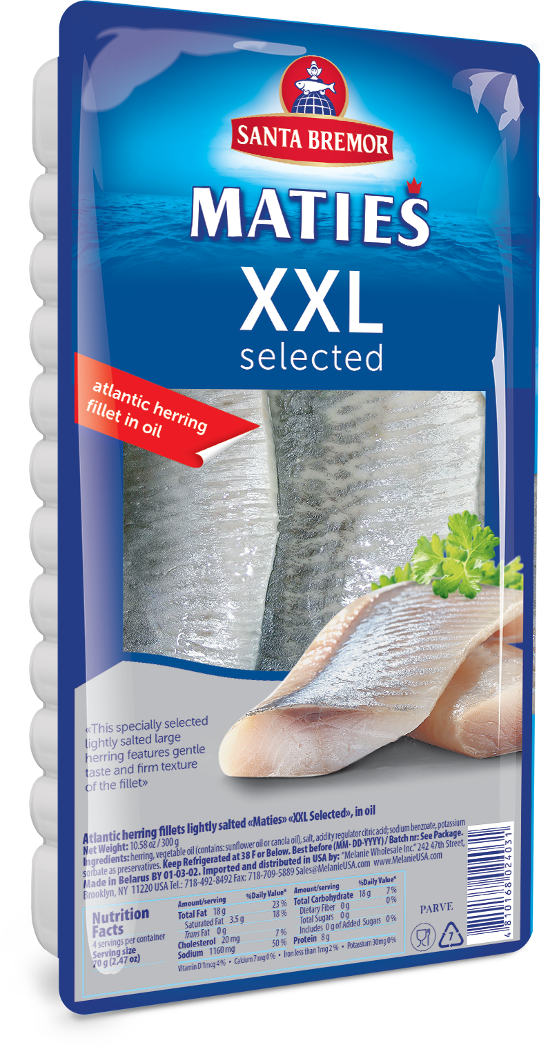 Herring fillets "Maties" "XXL selected" in oil
