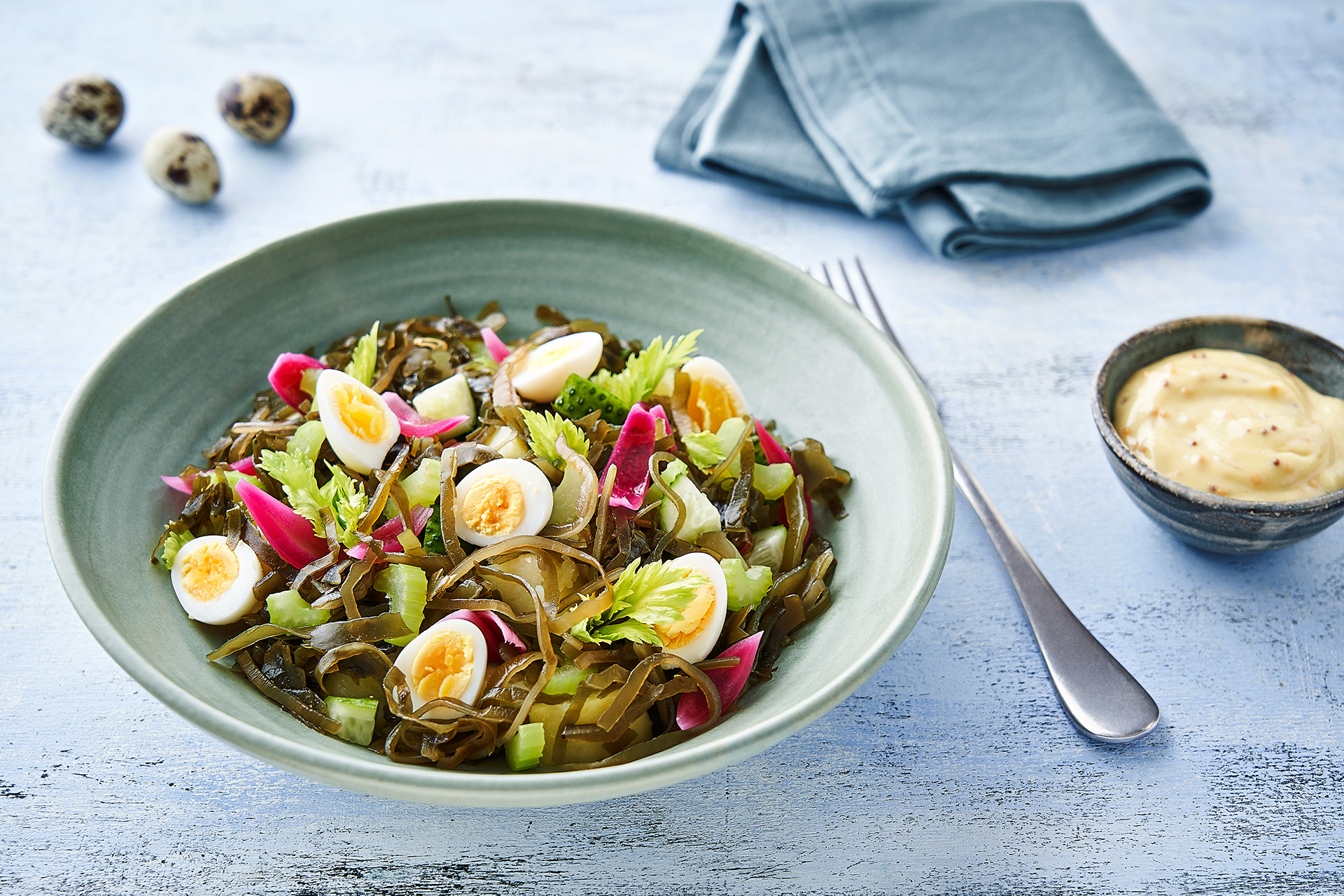 Potato salad with sea kale and celery