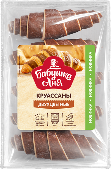 Croissants two-color "Babushka Anya", frozen 425 g