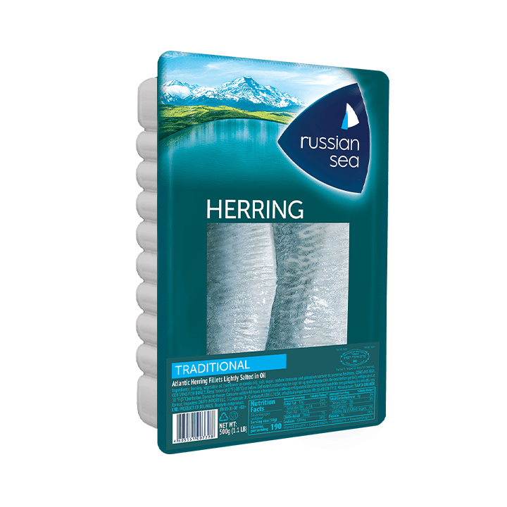 Herring fillets "Russian sea" traditional method of salting in oil
