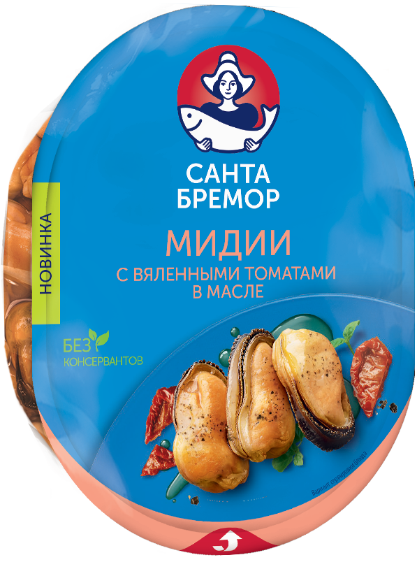 Mussels with semi-dried tomatoes in oil