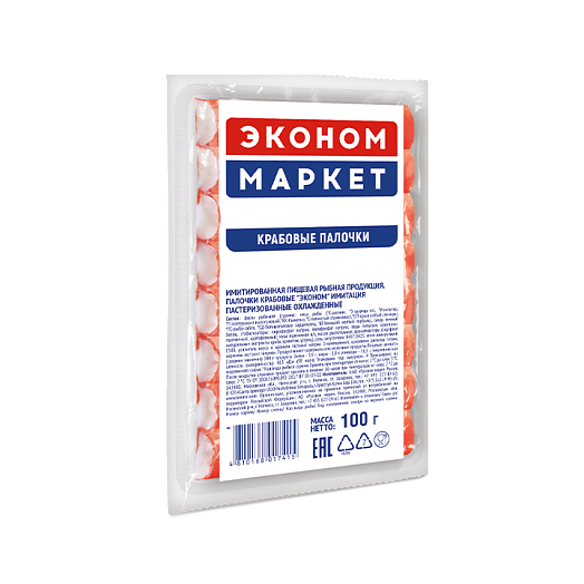 Crab sticks "Econom" imitation pasteurized chilled 100 g