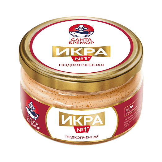 Delicacy capelin caviar lightly smoked 180 g