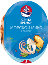 Seafood cocktail "Morskoi miks" in brine