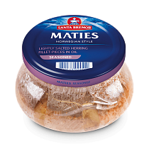 Herring fillet pieces "Maties" "XXL selected" seasoned, in oil