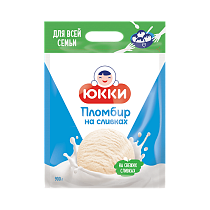 "YUKKI PLOMBIR ON DAIRY CREAM" Vanilla-flavoured ice cream 900 g