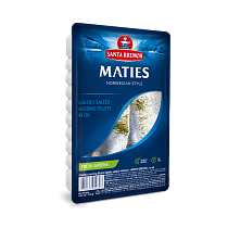 Herring fillets "Maties" "Fresh greens" in oil