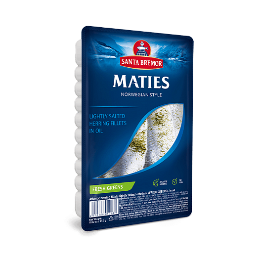 Herring fillets "Maties" "Fresh greens" in oil