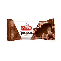 "TRUFFLE" Cream vanilla flavoured ice cream with cacao and cacao-containing filling with "truffle" taste in fat glaze with cacao with "truffle" taste, eskimo 75 g
