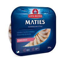 Herring fillet pieces "Maties" "Seasoned" in oil