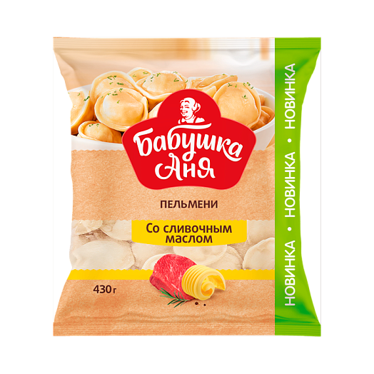 Meat dumplings "Babushka Anya" with butter, frozen 430g