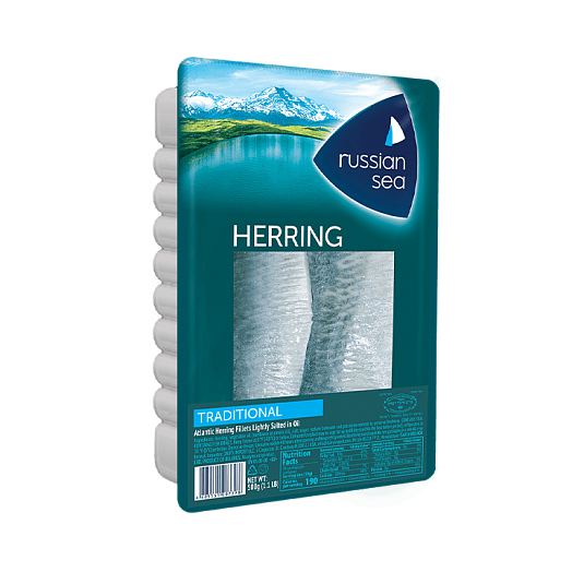 Herring fillets "Russian sea" traditional method of salting in oil