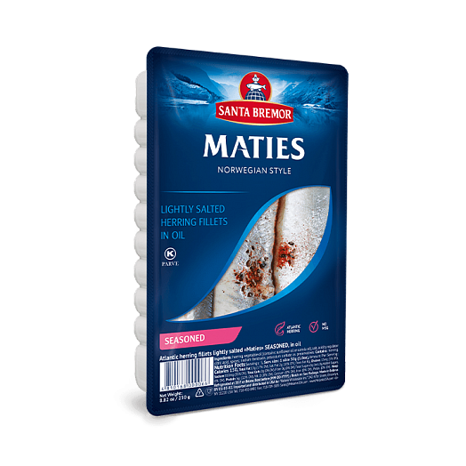 Herring fillets "Maties" "Seasoned" in oil
