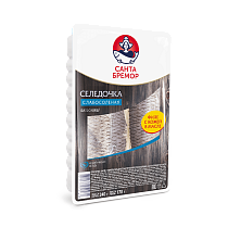 Herring fillets "Bochkovaya" lightly salted skin on, in oil 240 g
