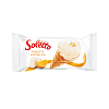 "SOLETTO RICOTTA ORANGE'' Cream ice-cream with ''ricotta'' flavour, orange filling and cocoa containing glaze with cinnamon extract in sugar wafer cone 75 g
