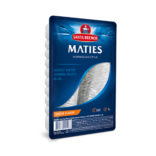 Herring fillets "Maties" "Smoke flavor" in oil